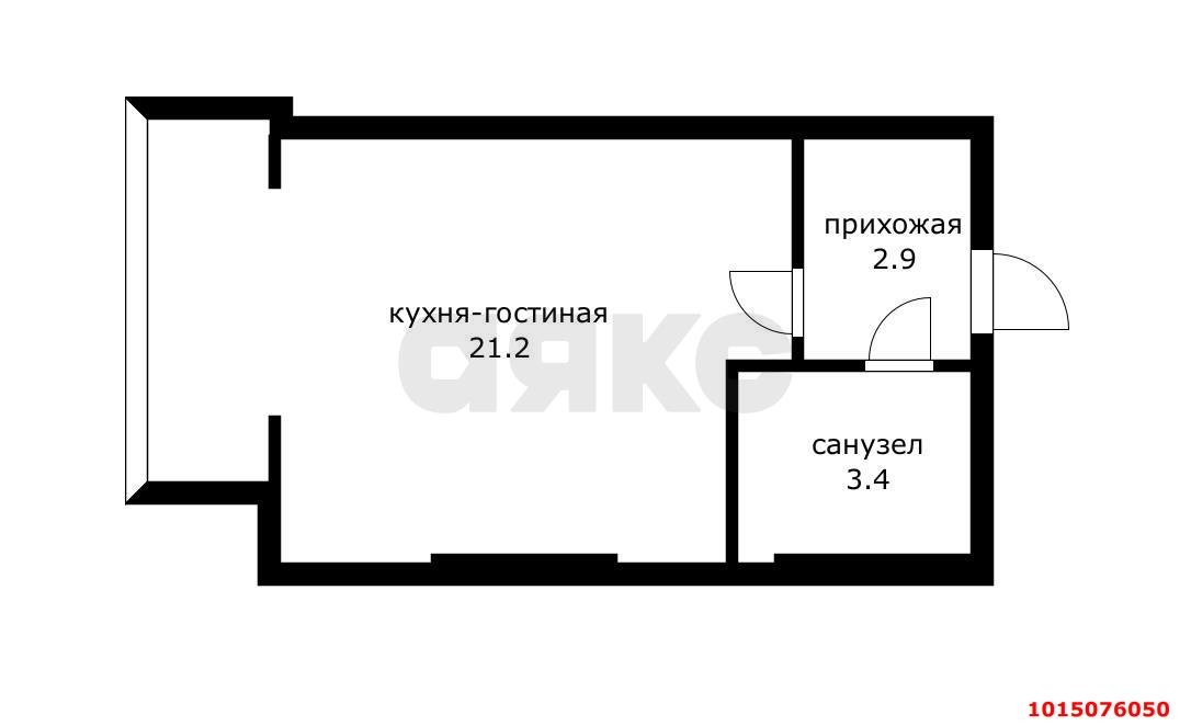 Фото №13: Студия 31 м² - Российский, ЖК Елисеевский, ул. Парижская, 5/3