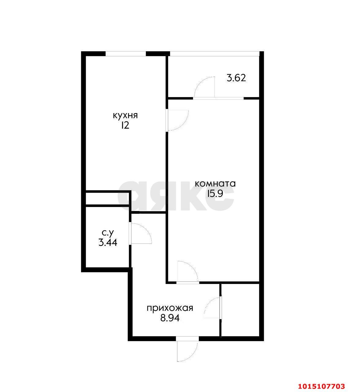 Фото №12: 1-комнатная квартира 43 м² - Краснодар, ЖК Цветы, ул. Круговая, 4Вк4