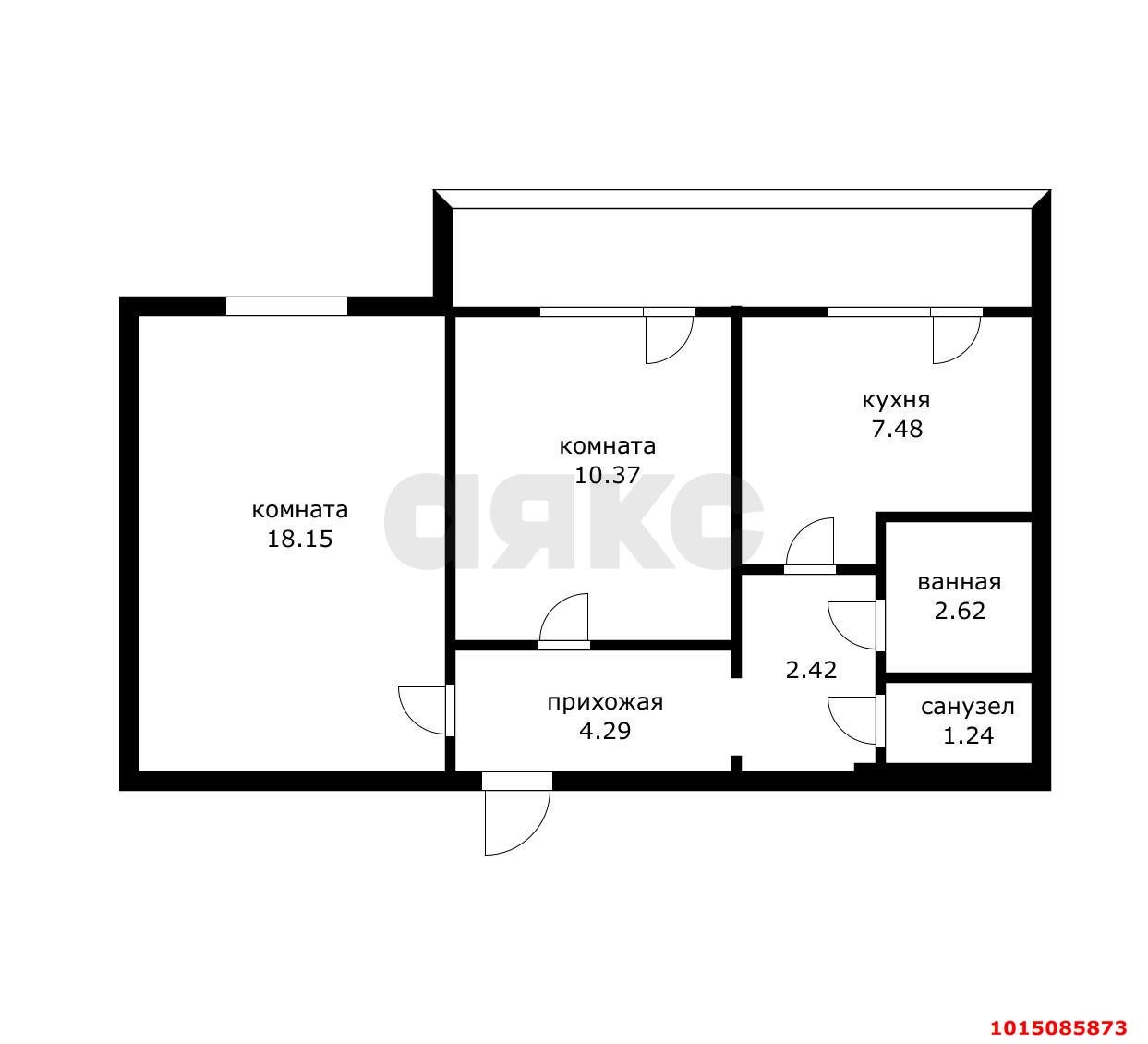 Фото №13: 2-комнатная квартира 51 м² - Ленина, мкр. Карасунский внутригородской округ, ул. Наримановская, 18