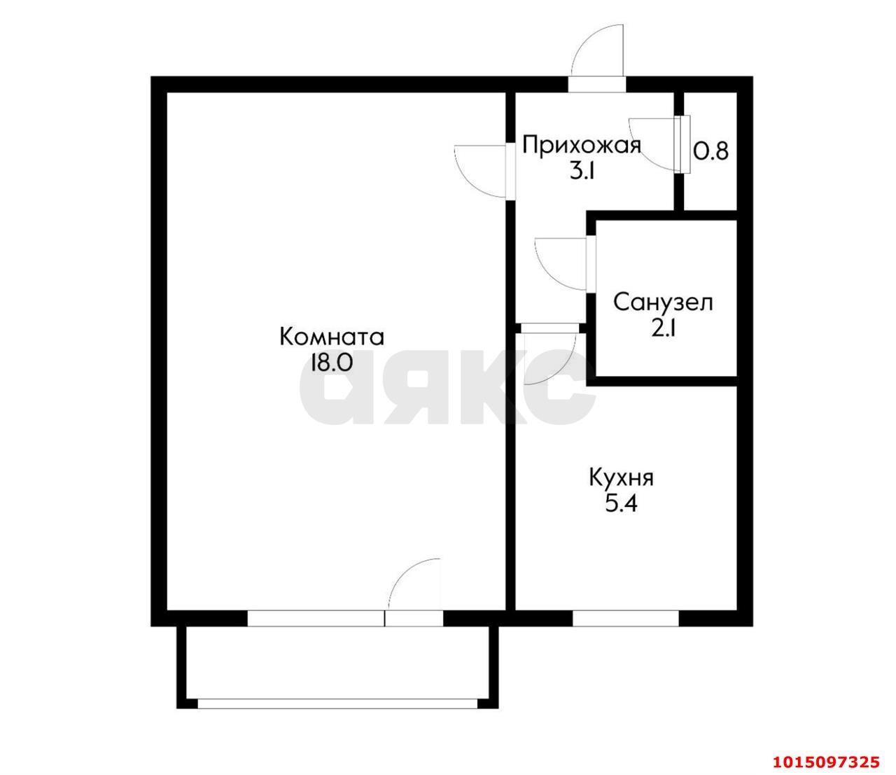 Фото №2: 1-комнатная квартира 32 м² - Краснодар, Гидростроителей, ул. Гидростроителей, 17