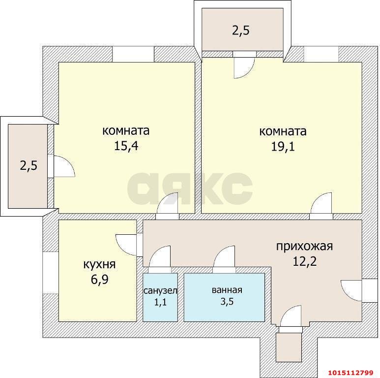 Фото №17: 2-комнатная квартира 60 м² - Краснодар, Западный внутригородской округ, мкр. Центральный, ул. Кирова, 30