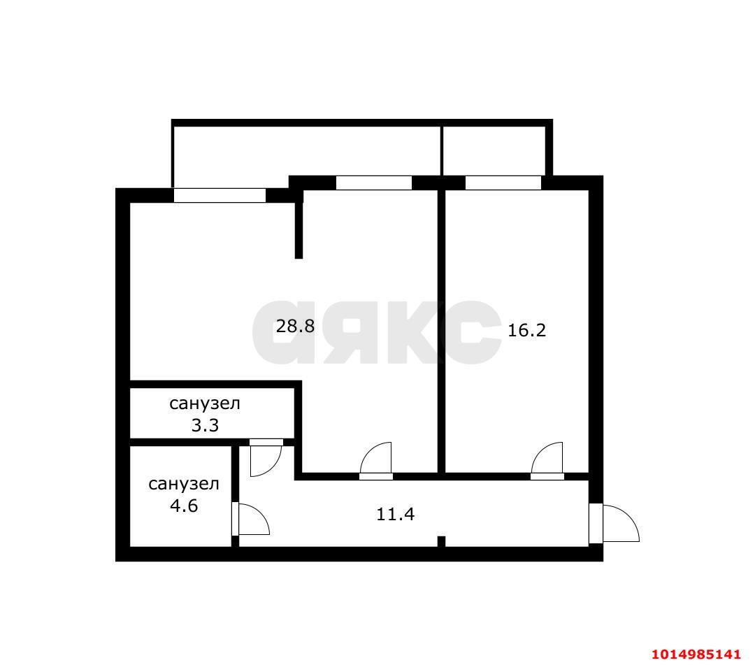 Фото №7: Офисное помещение 65 м² - Краснодар, жилой комплекс Речной Бриз, ул. Парусная, 10к2
