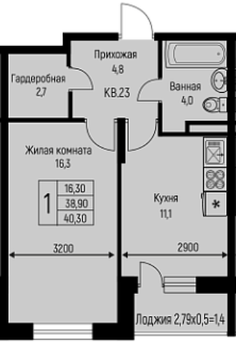 Фото №1: 1-комнатная квартира 40 м² - Берёзовый, Прогресс, жилой комплекс Прогресс, жилой комплекс Нова Вита, мкр. Прикубанский внутригородской округ, ул. имени А.Н. Лодыгина, 6лит7