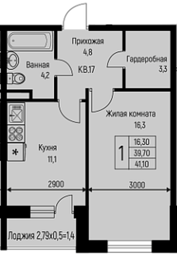 Фото №1: 1-комнатная квартира 41 м² - Берёзовый, Прогресс, жилой комплекс Прогресс, жилой комплекс Нова Вита, мкр. Прикубанский внутригородской округ, ул. имени А.Н. Лодыгина, 6лит7