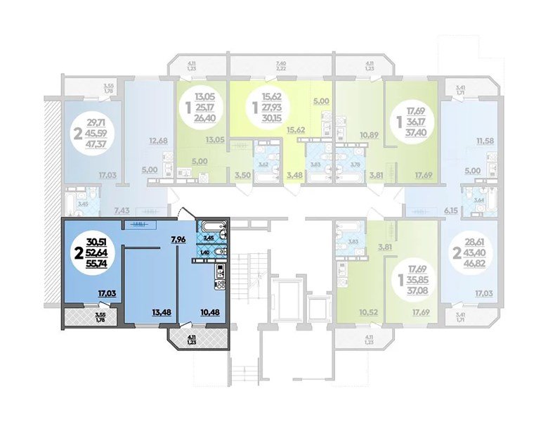 Фото №8: 1-комнатная квартира 37 м² - Краснодар, Прикубанский внутригородской округ, Восточный, мкр. жилой комплекс Квартал № 6