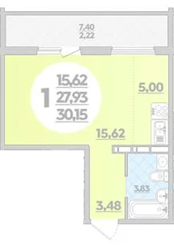 Фото №1: Студия 30 м² - Краснодар, Прикубанский внутригородской округ, Восточный, мкр. жилой комплекс Квартал № 6