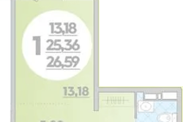 Фото №1: Студия 26 м² - Краснодар, мкр. жилой комплекс Квартал № 6, 