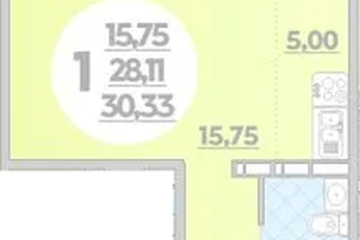 Фото №1: Студия 30 м² - Краснодар, мкр. жилой комплекс Квартал № 6, 