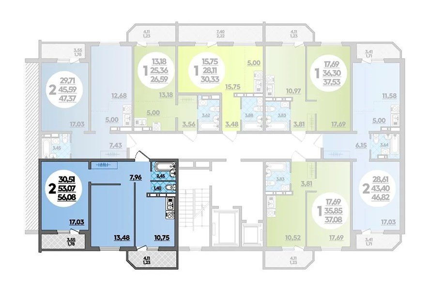 Фото №8: Студия 30 м² - Краснодар, Прикубанский внутригородской округ, Восточный, мкр. жилой комплекс Квартал № 6