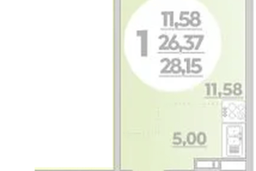 Фото №1: Студия 28 м² - Краснодар, мкр. жилой комплекс Квартал № 6, 
