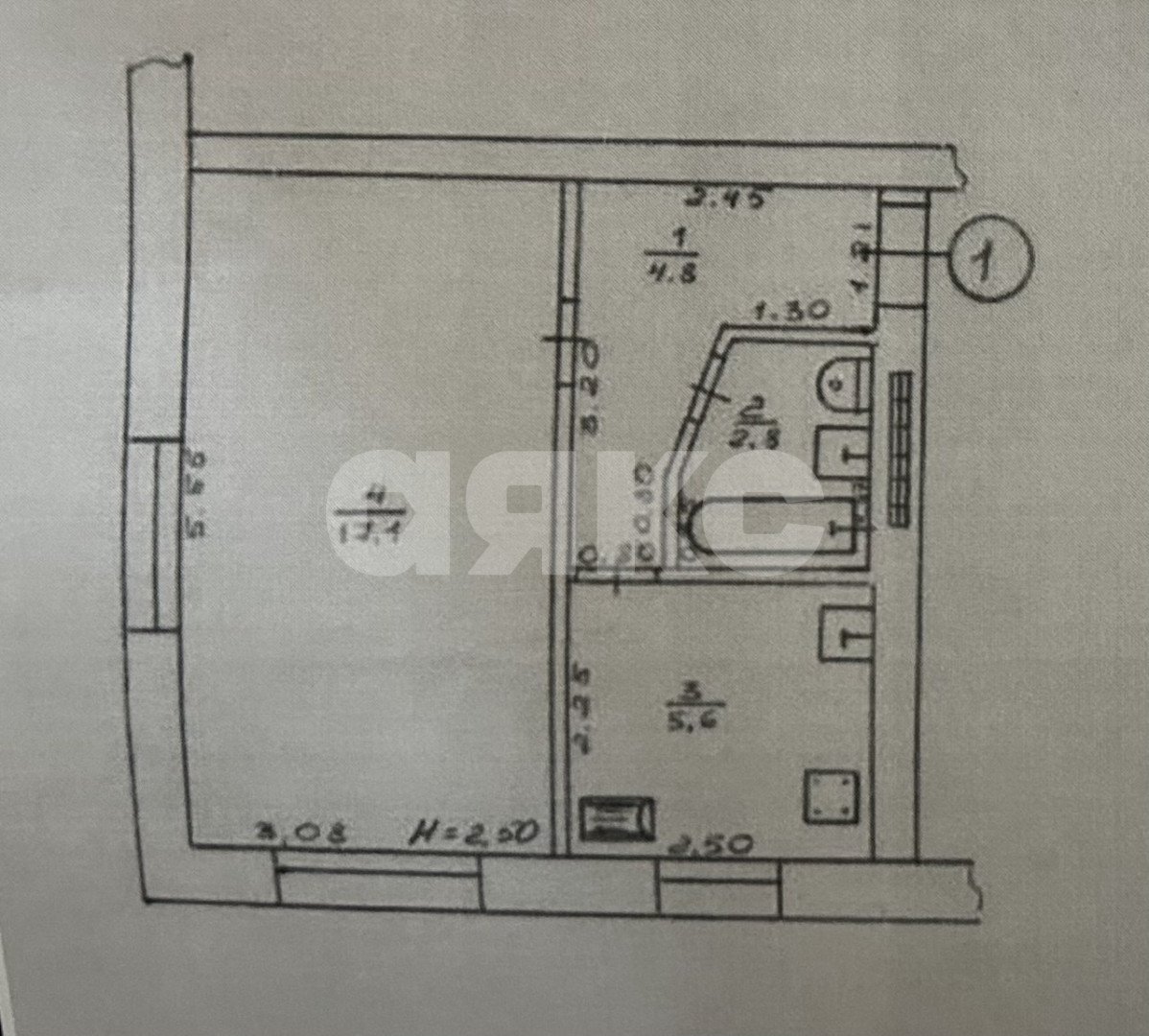 Фото №8: 1-комнатная квартира 30 м² - Молодогвардейск, ул. Молодёжная, 16