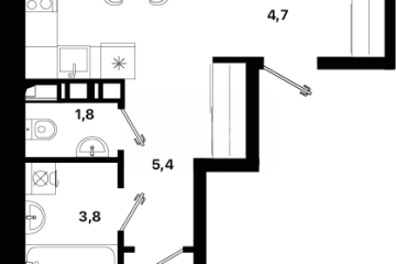 Фото №1: 2-комнатная квартира 60 м² - Мариуполь, р. Жовтневый, б-р Богдана Хмельницкого, 16
