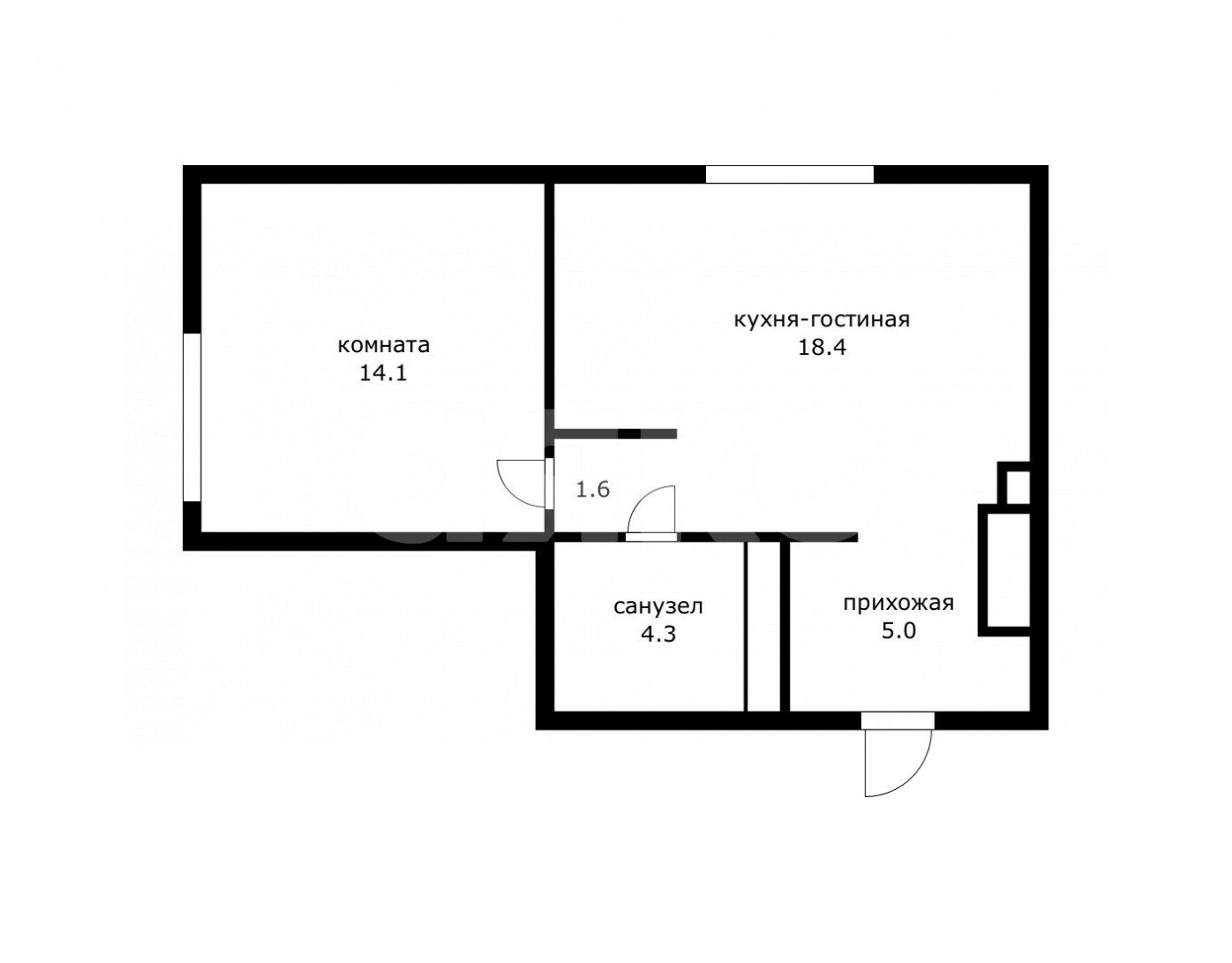Фото №32: 1-комнатная квартира 43 м² - Москва, квартал Индиан, ул. Волоколамское шоссе, 95/2