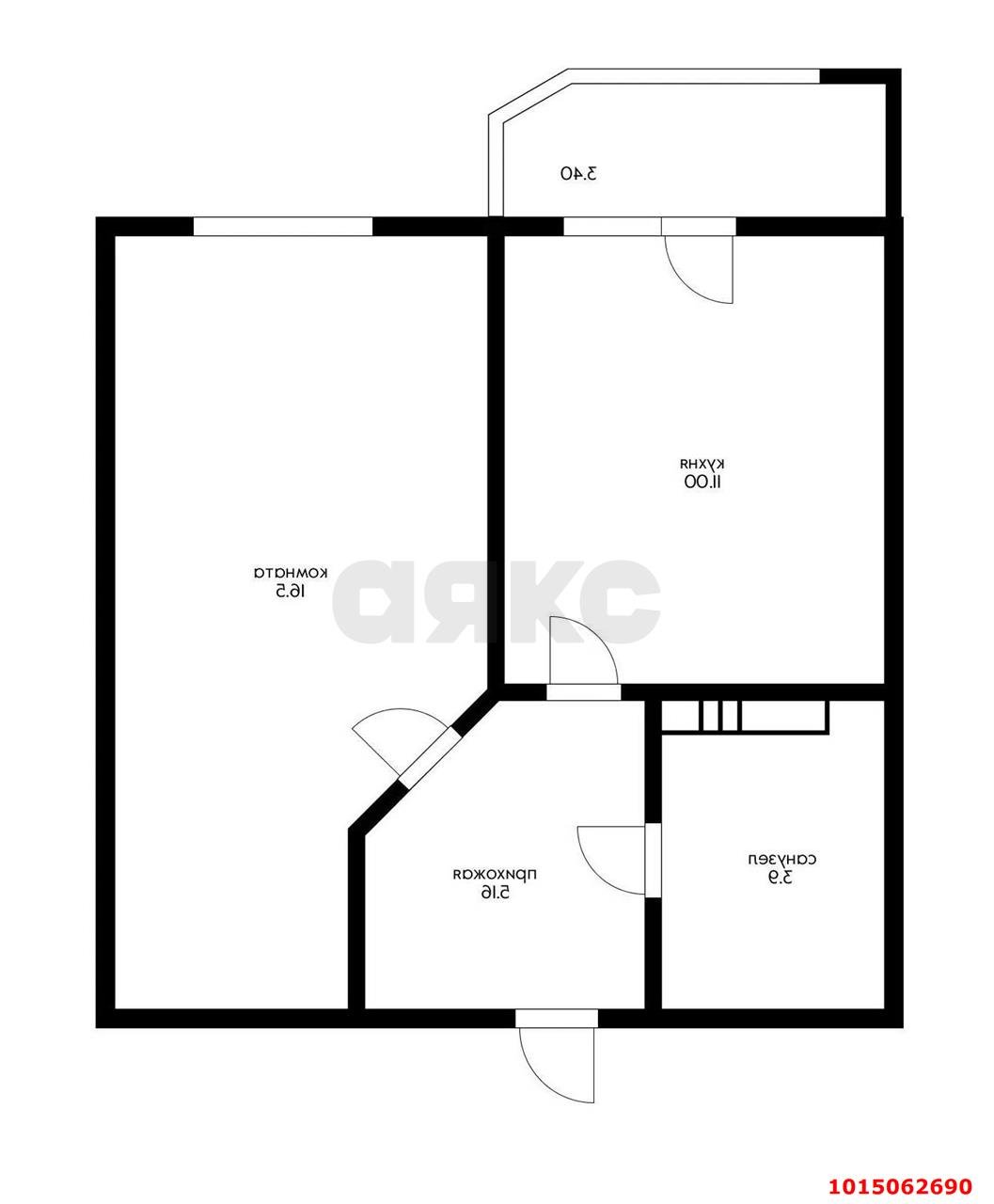 Фото №12: 1-комнатная квартира 39 м² - Краснодар, Прикубанский внутригородской округ, мкр. Достояние, ул. Григория Булгакова, 16