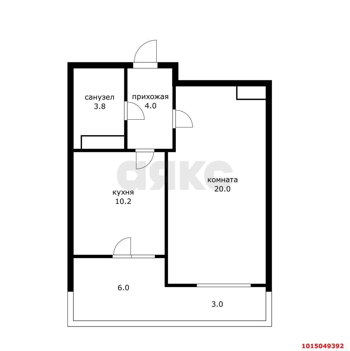 Фото №20: 1-комнатная квартира 47 м² - Краснодар, Хлопчато-бумажный Комбинат, ул. Уральская, 75/4