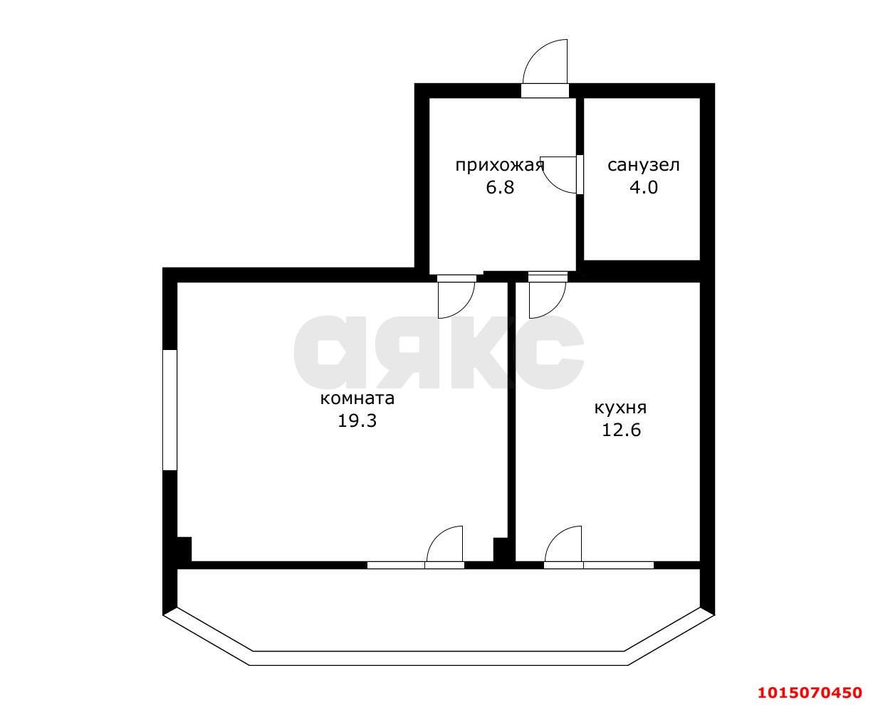 Фото №7: 1-комнатная квартира 42 м² - Краснодар, Фестивальный, ул. Атарбекова, 7