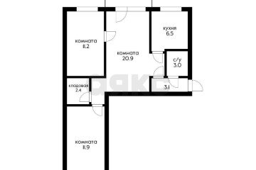 Фото №5: 3-комнатная квартира 59 м² - Краснодар, мкр. Западный внутригородской округ, ул. Брянская, 2А