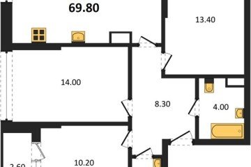 Фото №1: 3-комнатная квартира 69 м² - Краснодар, мкр. Прикубанский внутригородской округ, 