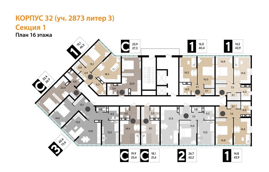 Фото №8: 2-комнатная квартира 60 м² - Краснодар, Прикубанский внутригородской округ, мкр. Догма Парк