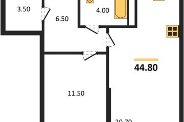 Фото №1: 1-комнатная квартира 44 м² - Краснодар, мкр. Догма Парк, 