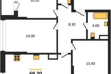 Фото №1: 3-комнатная квартира 69 м² - Краснодар, мкр. Догма Парк, 