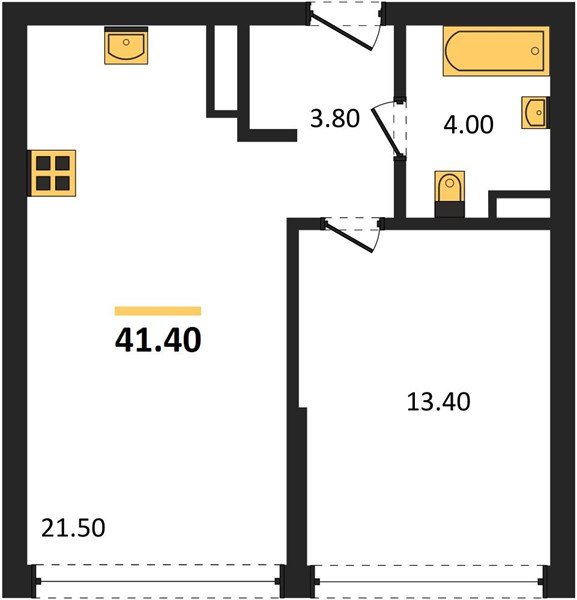 Фото №1: 1-комнатная квартира 41 м² - Краснодар, Догма Парк, мкр. Прикубанский внутригородской округ
