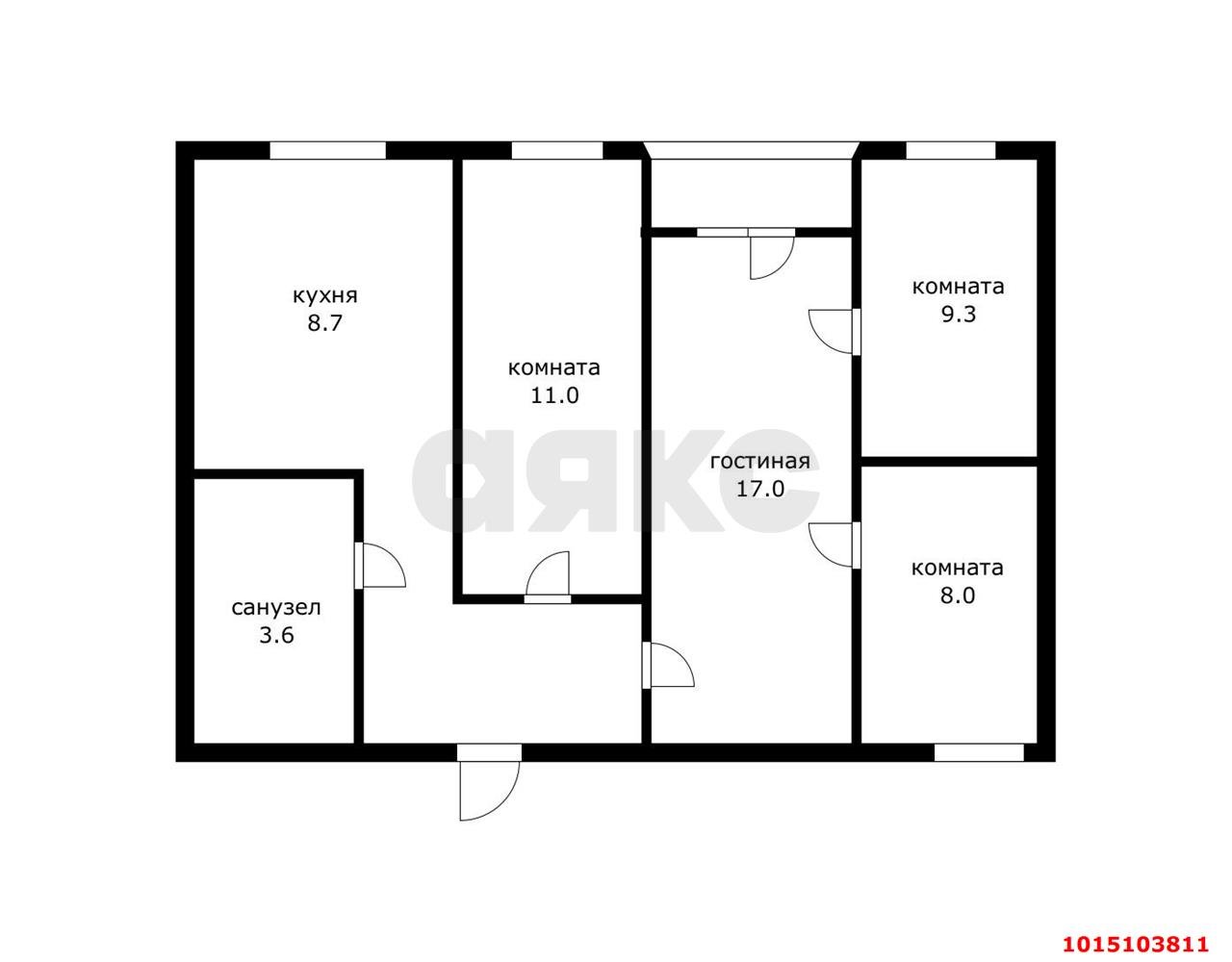 Фото №9: 4-комнатная квартира 65 м² - Краснодар, Фестивальный, ул. Ковалёва, 10