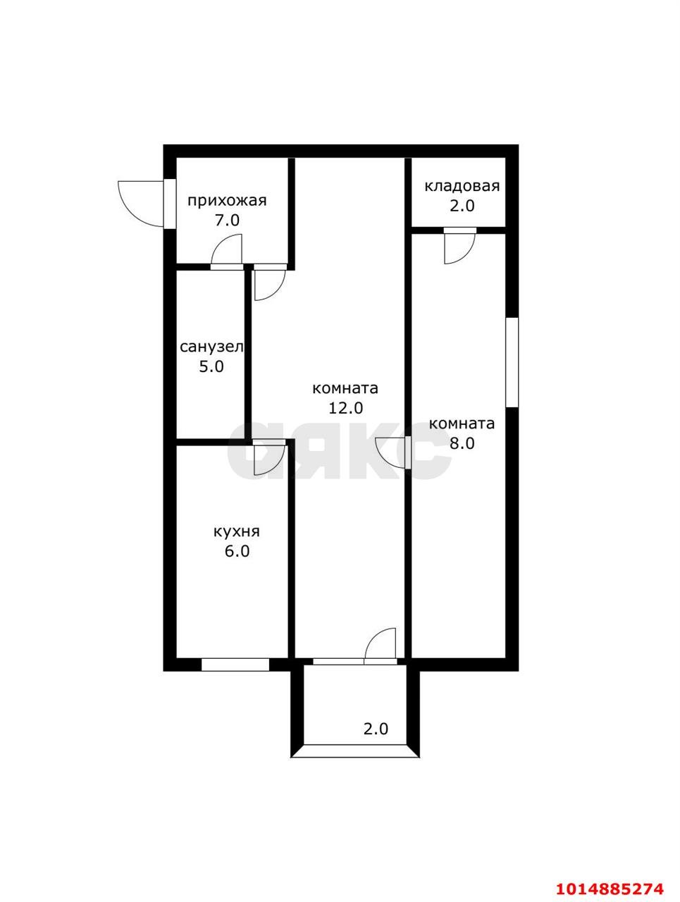 Фото №18: 2-комнатная квартира 42 м² - Краснодар, Западный внутригородской округ, мкр. Горгаз, ул. Южная, 19