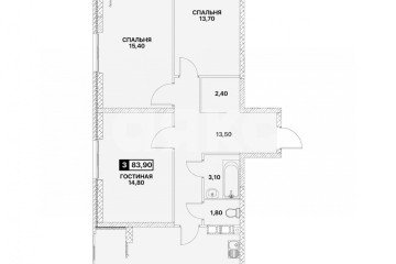 Фото №1: 3-комнатная квартира 83 м² - Мариуполь, мкр. ЖК Резиденция II, пр-кт Строителей, 70
