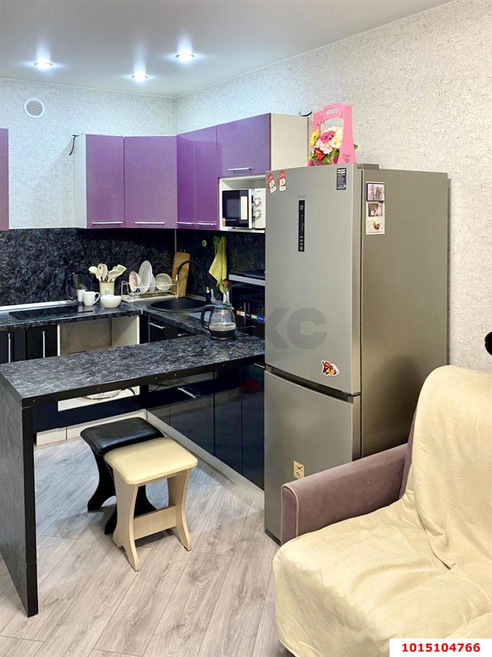 Фото №2: 1-комнатная квартира 46 м² - Краснодар, жилой комплекс Дружный, ул. Адмирала Серебрякова, 3к1