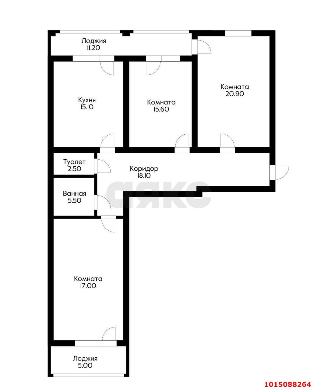 Фото №18: 3-комнатная квартира 110 м² - Краснодар, Восточно-Кругликовский, ул. Черкасская, 83