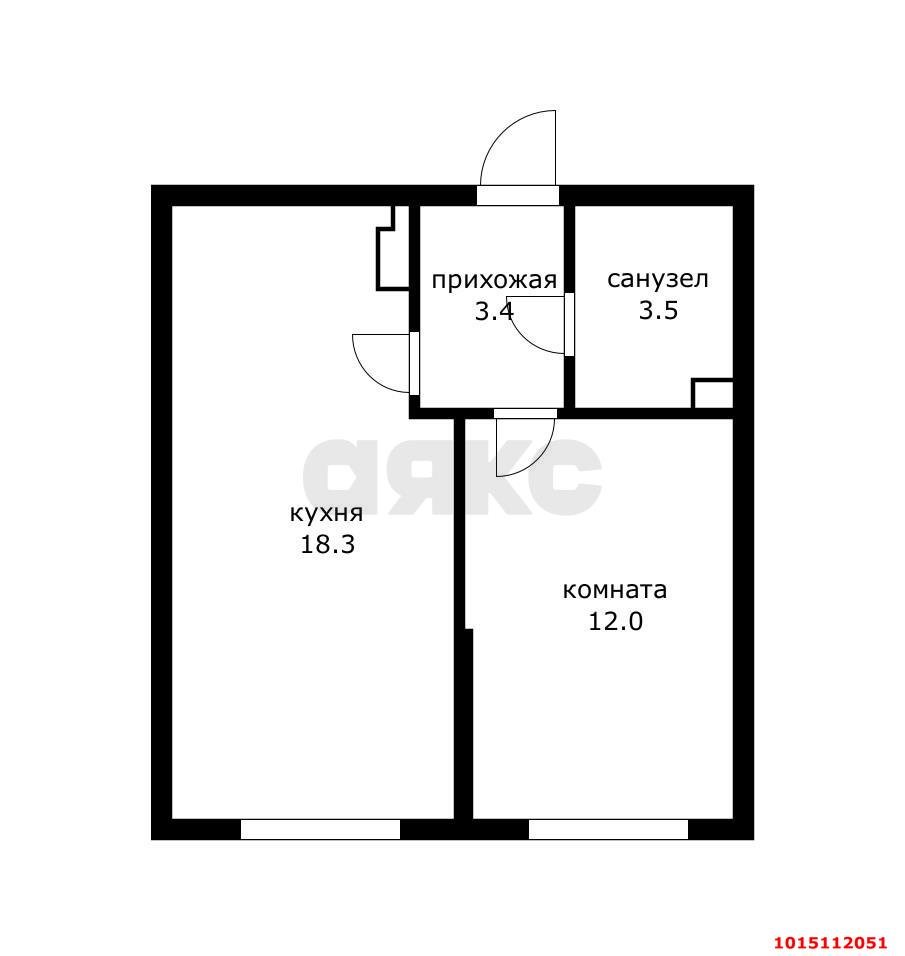 Фото №6: 1-комнатная квартира 37 м² - Краснодар, жилой комплекс Самолёт-6, ул. Ивана Беличенко, 92