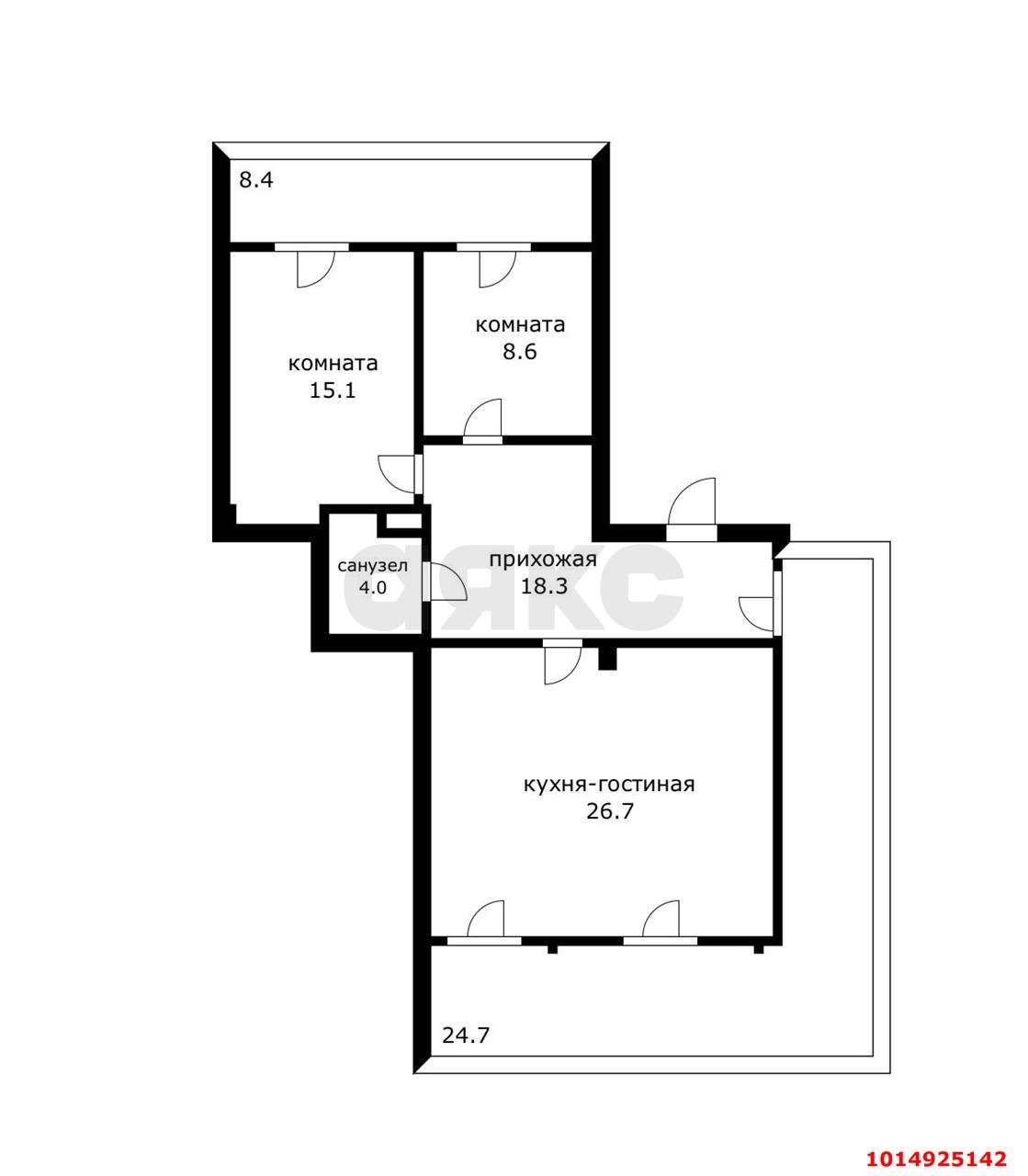 Фото №14: 2-комнатная квартира 72 м² - Краснодар, Центральный, ул. Ленина, 72