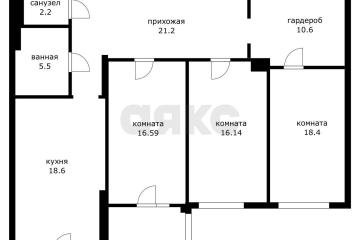 Фото №1: 3-комнатная квартира 106 м² - Краснодар, мкр. Центральный, ул. Постовая, 33