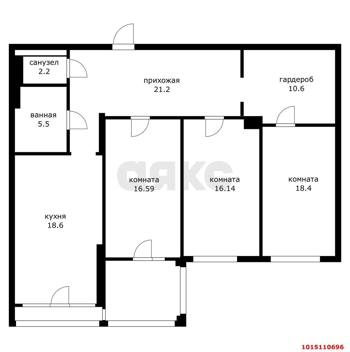 Фото №19: 2-комнатная квартира 106 м² - Краснодар, Центральный, ул. Постовая, 33
