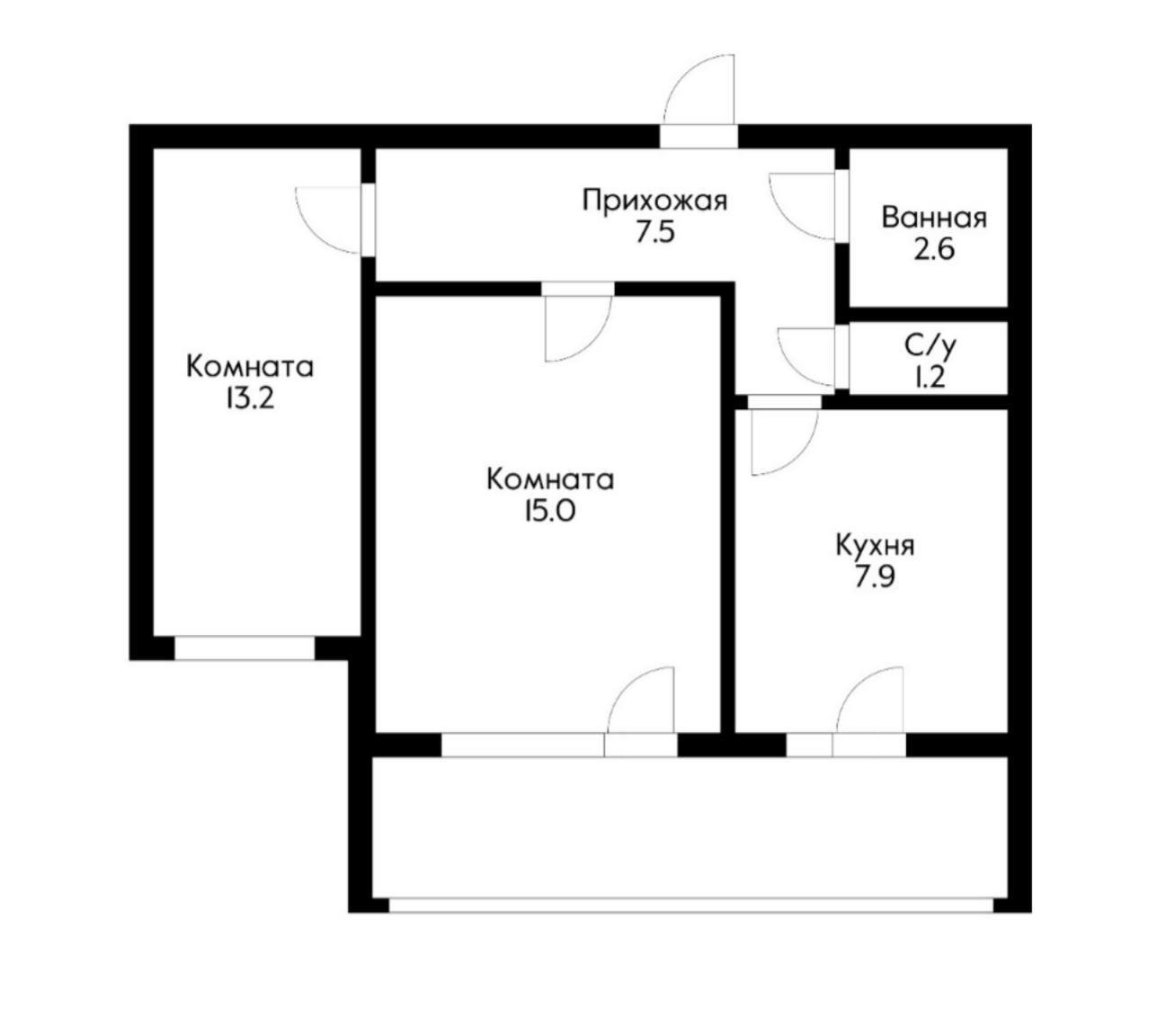 Фото №16: 2-комнатная квартира 52 м² - Краснодар, Прикубанский внутригородской округ, мкр. Фестивальный, ул. имени Тургенева, 181