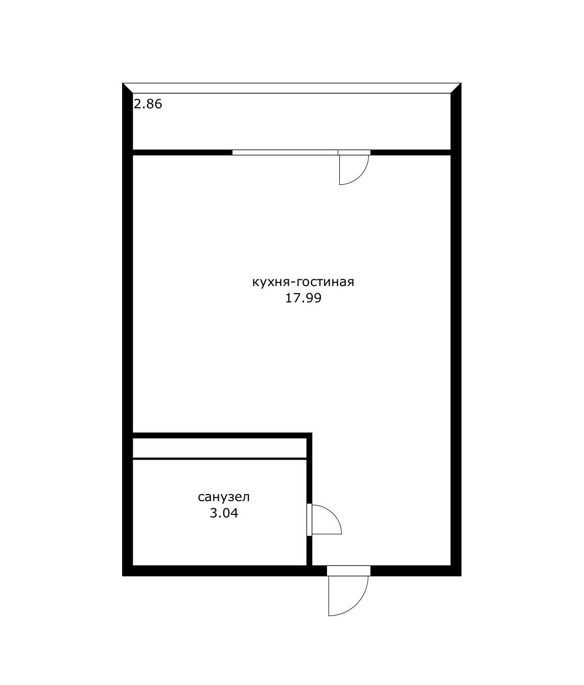 Фото №12: Студия 26 м² - Краснодар, Прикубанский внутригородской округ, ЖК Славянка, мкр. Славянский, ул. Заполярная, 39к3