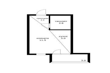 Фото №5: Студия 24 м² - Краснодар, мкр. Завод Радиоизмерительных Приборов, пер. Гаражный, 12/2