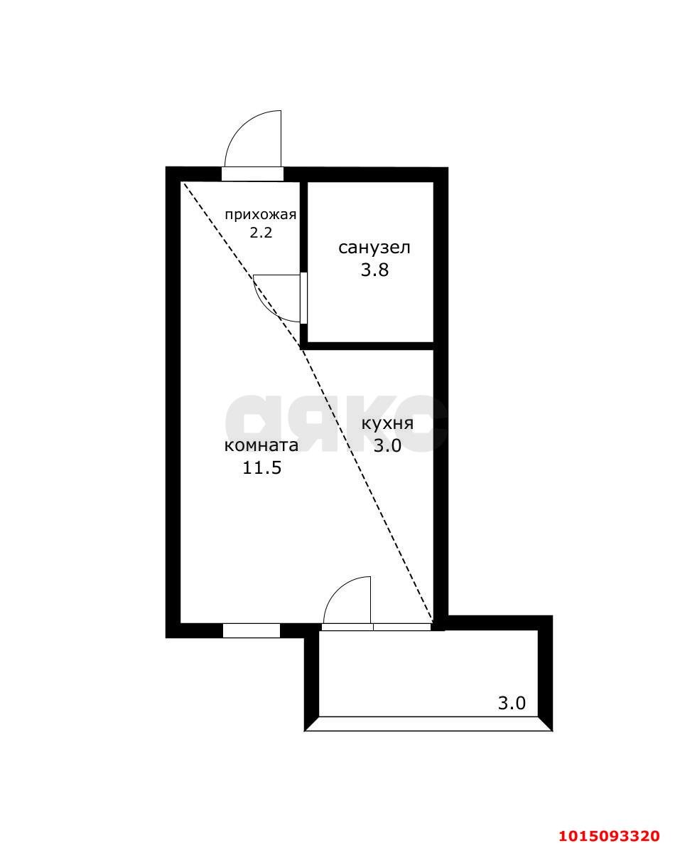 Фото №13: Студия 21 м² - Краснодар, Завод Радиоизмерительных Приборов, пер. Гаражный, 12/2