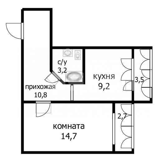 Фото №13: 1-комнатная квартира 44 м² - Анапа, ул. Ивана Голубца, 96