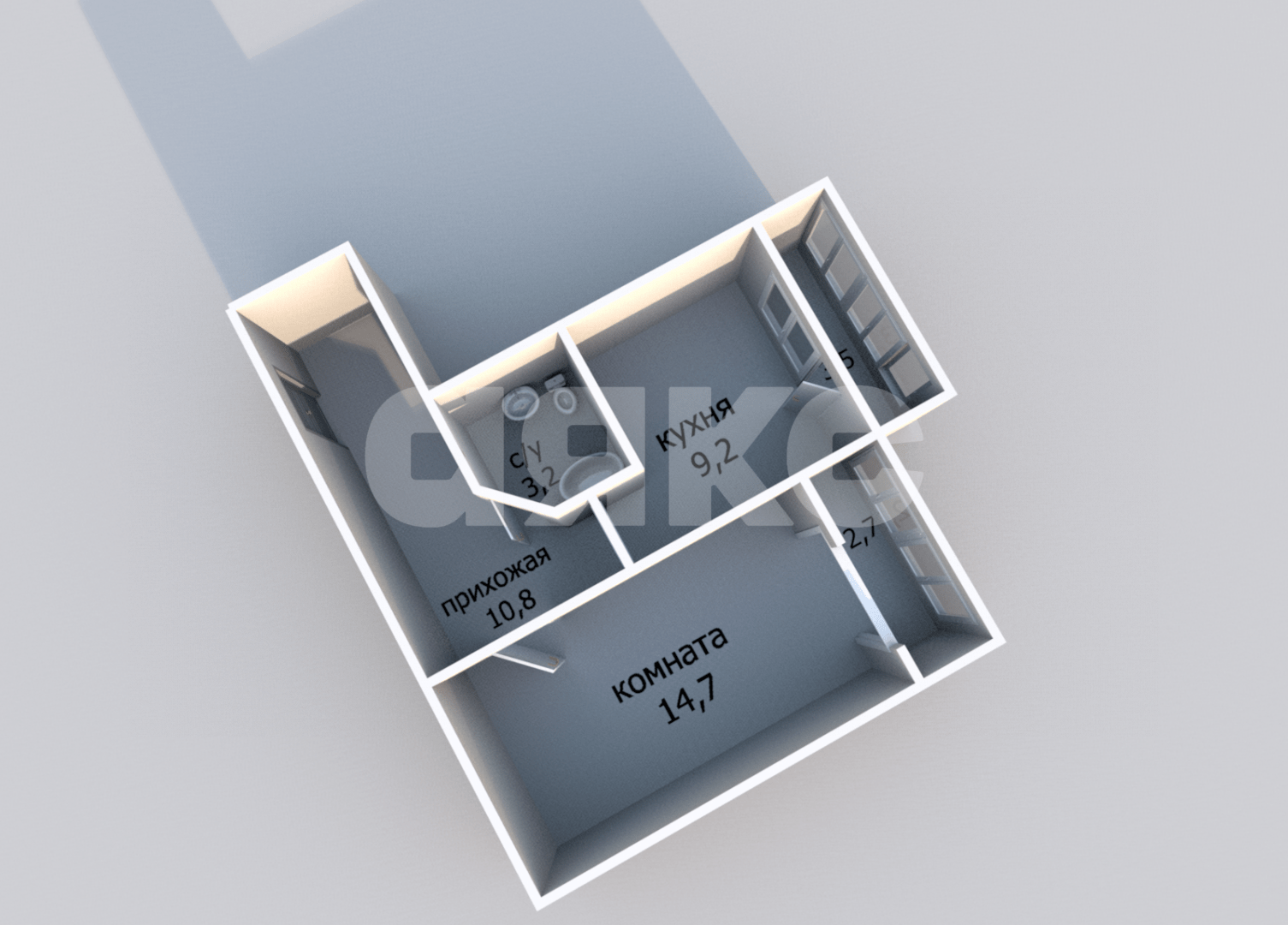 Фото №12: 1-комнатная квартира 44 м² - Анапа, ул. Ивана Голубца, 96