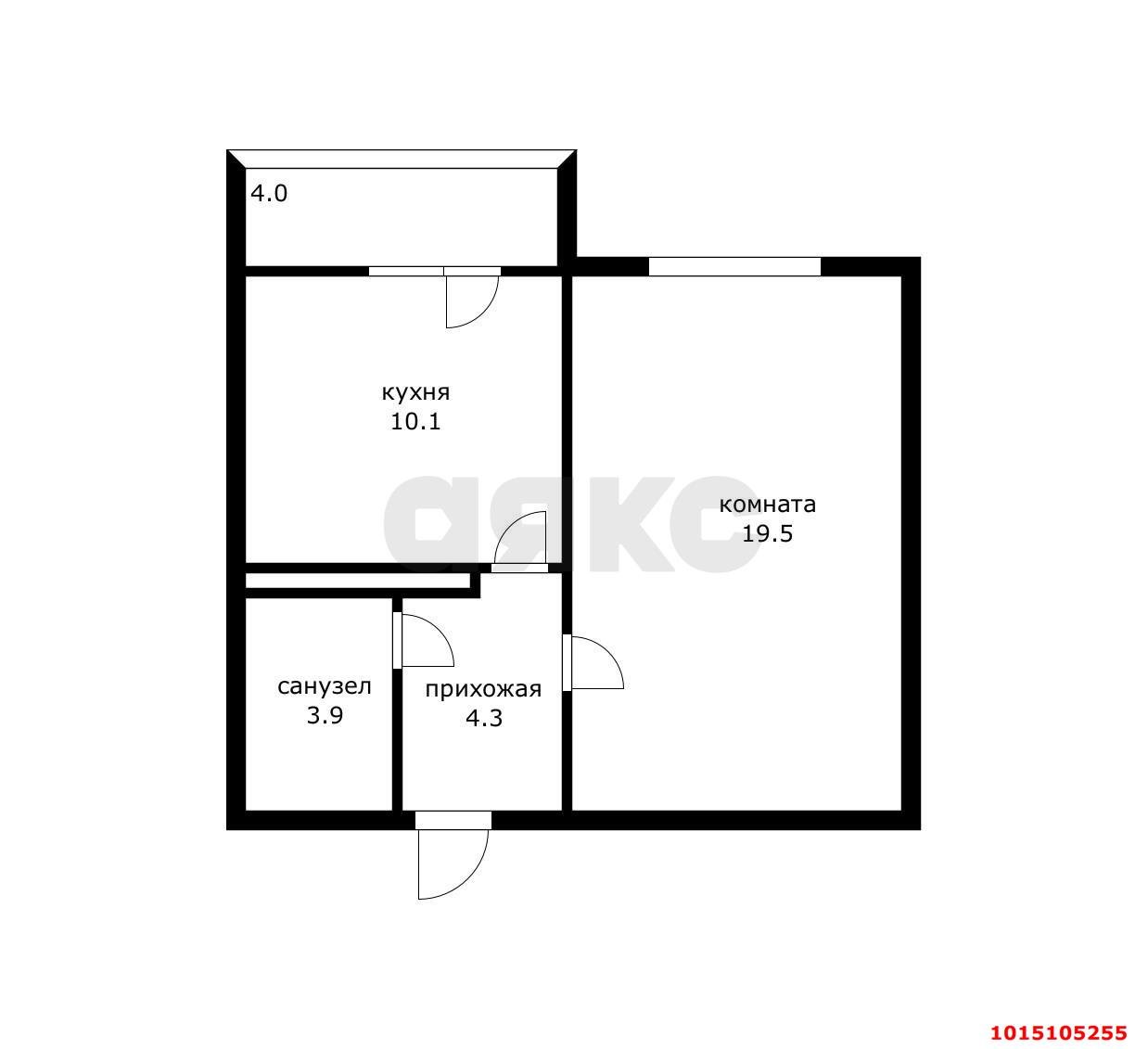 Фото №13: 1-комнатная квартира 42 м² - Краснодар, Прикубанский внутригородской округ, мкр. Молодёжный, ул. Душистая, 23