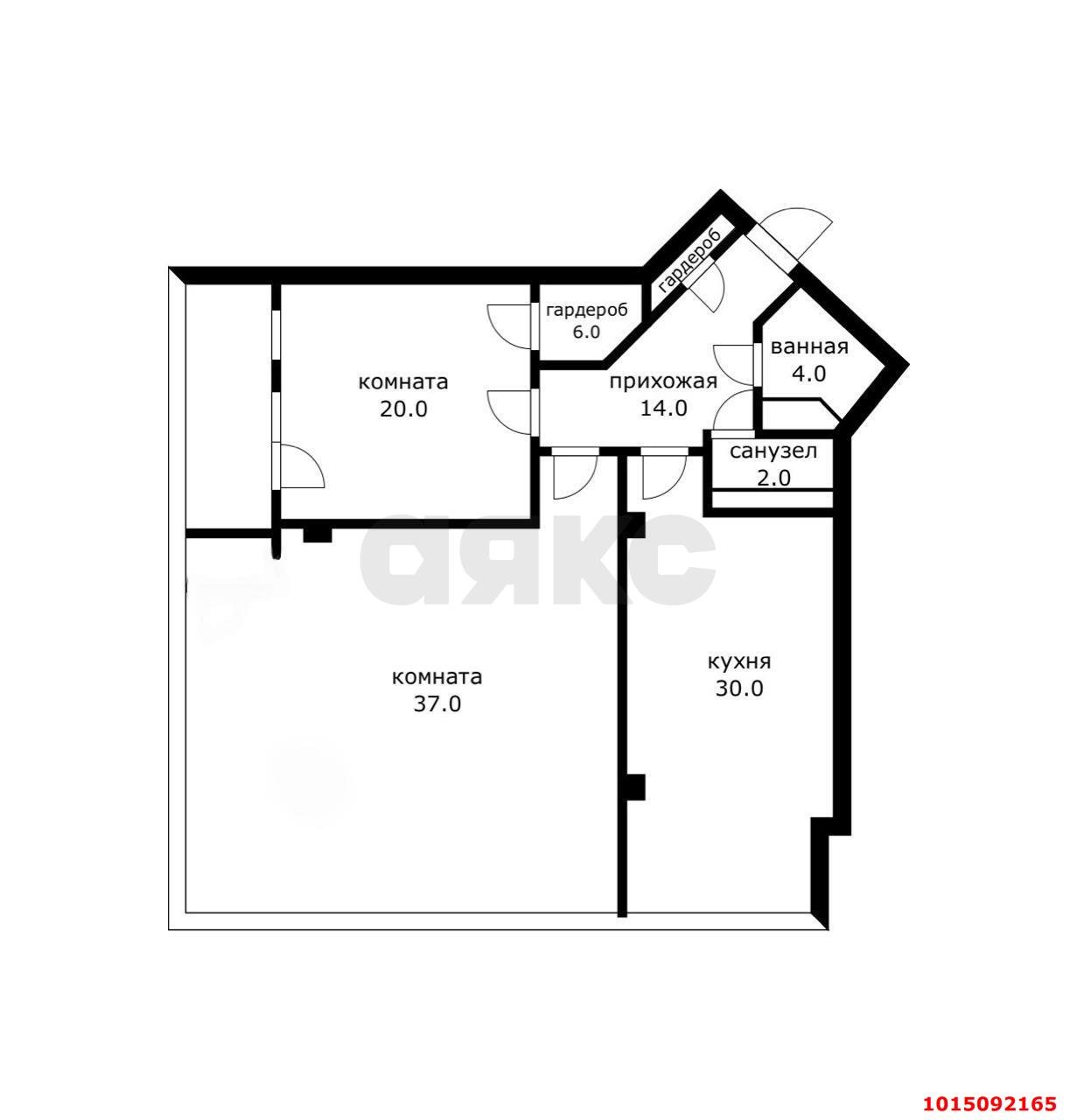 Фото №20: 2-комнатная квартира 110 м² - Краснодар, Центральный, ул. Будённого, 129