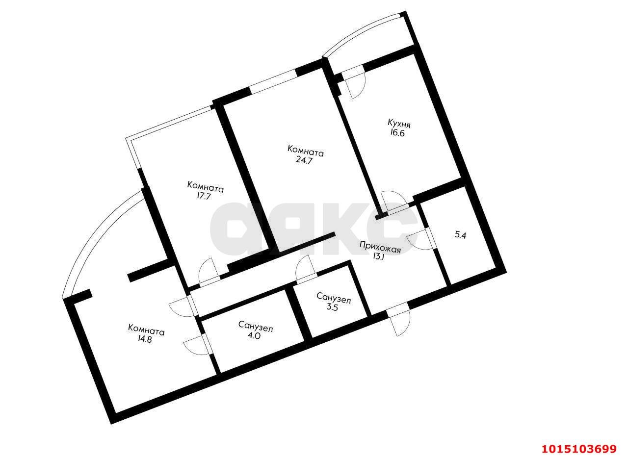 Фото №20: 3-комнатная квартира 100 м² - Краснодар, Западный внутригородской округ, ул. Кожевенная, 26