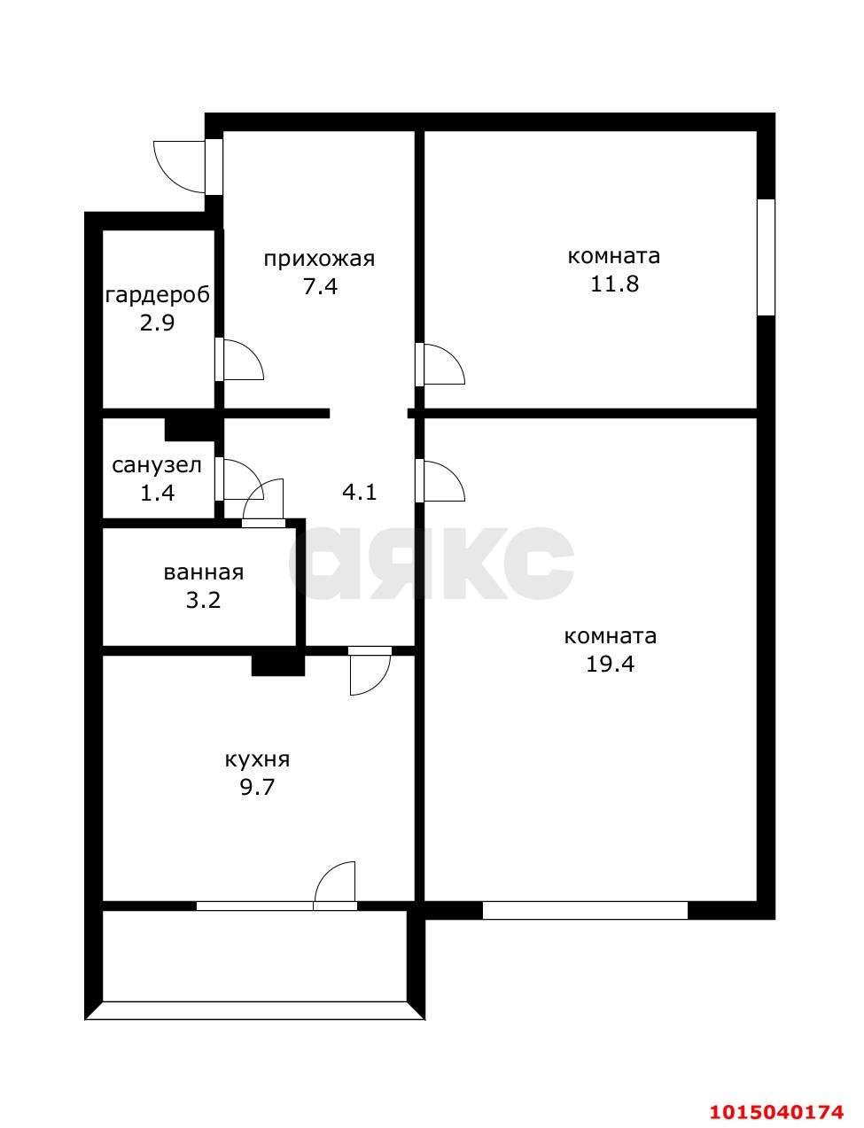 Фото №16: 2-комнатная квартира 62 м² - Краснодар, Репино, пр-д Репина, 42