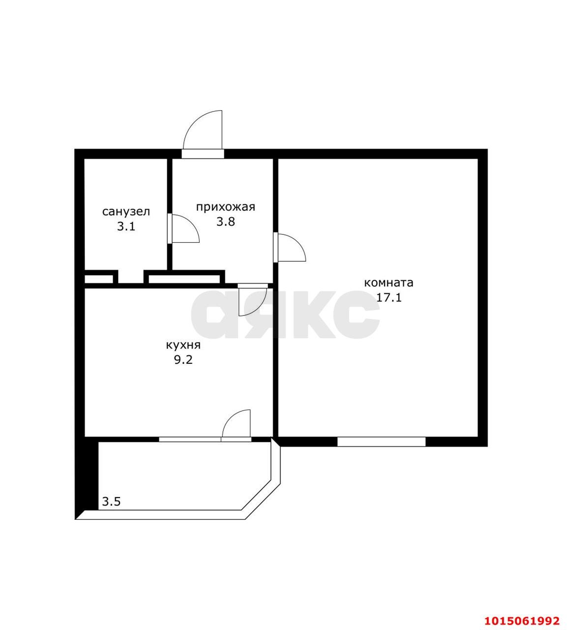 Фото №11: 1-комнатная квартира 33 м² - Берёзовый, жилой комплекс Молодёжный-2, ул. имени Профессора Малигонова, 40