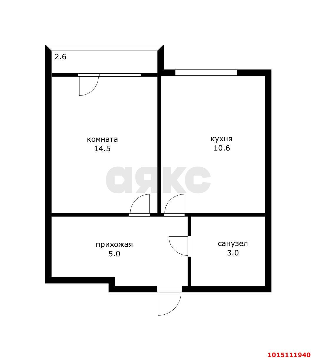Фото №12: 1-комнатная квартира 39 м² - Краснодар, ЖК Светлый, ул. Московская, 144к1