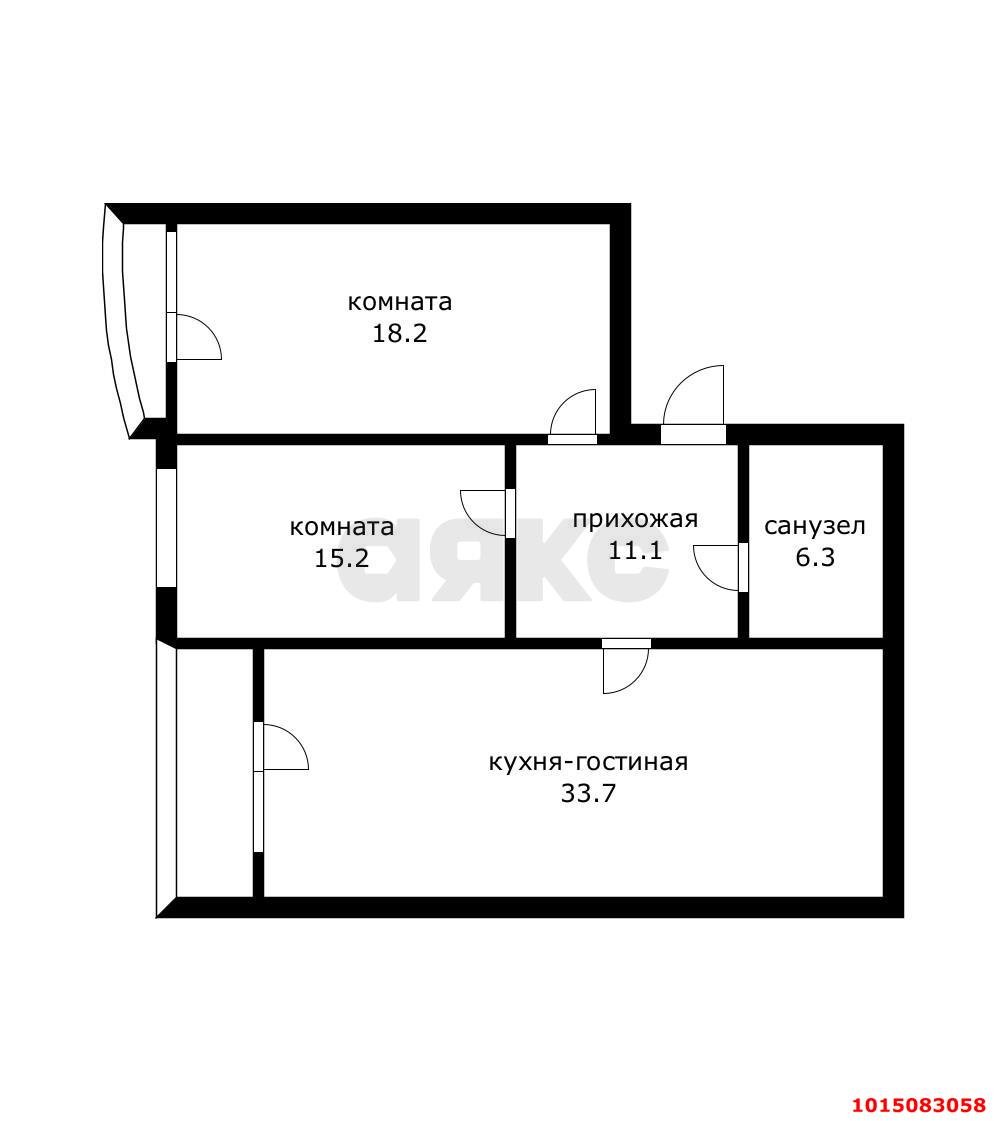 Фото №16: 2-комнатная квартира 92 м² - Краснодар, Завод Радиоизмерительных Приборов, ул. 1 Мая, 428
