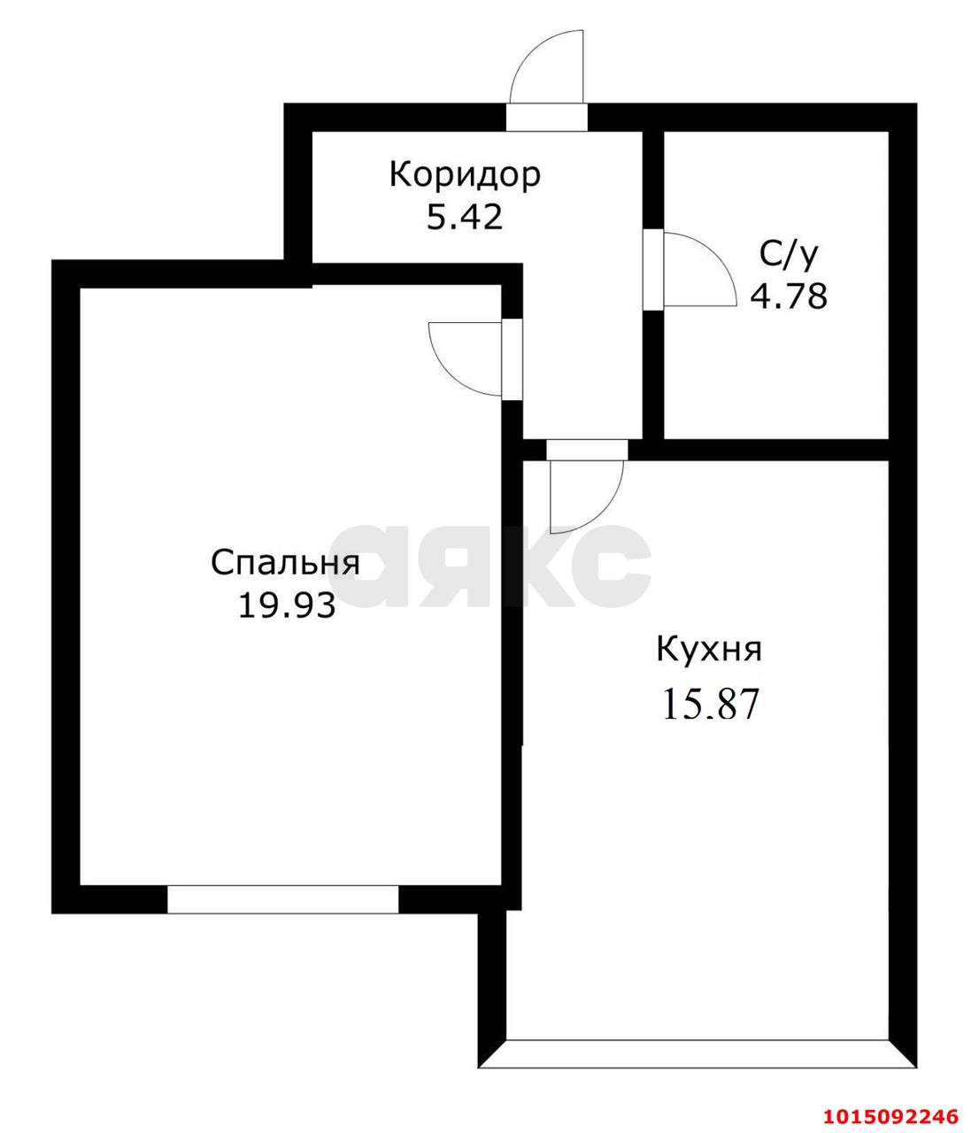 Фото №18: 1-комнатная квартира 46 м² - Краснодар, ЖК На Стахановской, ул. Стахановская, 1/5