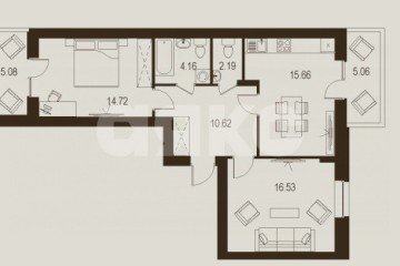 Фото №4: 2-комнатная квартира 75 м² - Луганск, р. Жовтневый, ул. Павла Сороки, 70А